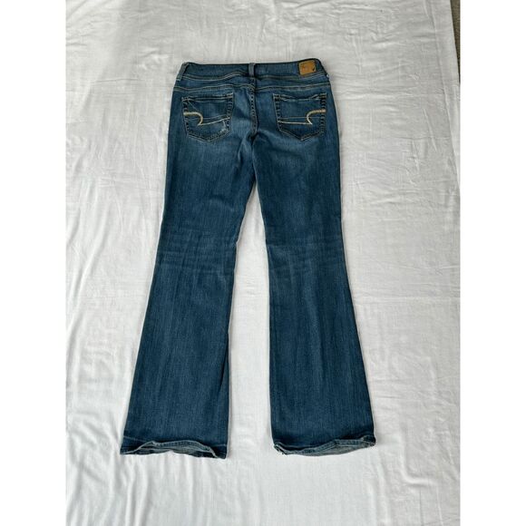 Women's American Eagle Stretch Bootcut, Ripped Jeans, Size 8, Medium Wash, - Picture 8 of 8